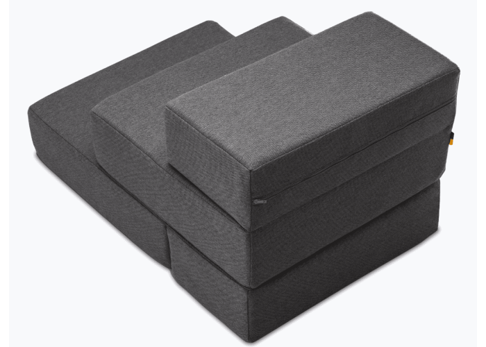 Ступеньки из мебельной рогожки для собак Harley and Cho Tetris Gray Dark, темно-серые – double