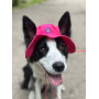 Панама для собак из льна HatDog, малиновая