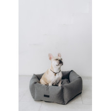 Мягкий лежак с бортами Noble Pet Paul Antracite, серый