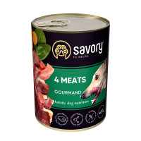 Влажный корм Savory для взрослых собак – с четырьмя видами мяса, 400 г