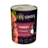 Влажный корм Savory для взрослых собак – с индейкой, 400 г