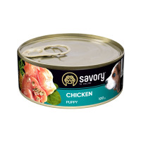 Вологий корм Savory для цуценят – з куркою, 100 г
