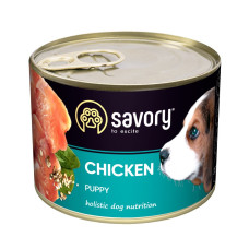 Влажный корм Savory для щенков – с курицей, 200 г