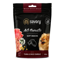 Лакомство для собак Savory Dog Anti-Parasitic Tuna and Wild Garlic с антипаразитарным эффектом – с тунцом и диким чесноком, 200 г