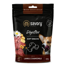 Лакомство для собак Savory Dog Digestion Lamb and Chamomile для улучшения пищеварения у собак – с ягненком и ромашкой, 200 г