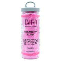 Tauro Pro Line Рушник для сушки та охолодження котів і собак, 64х43 см, рожевий
