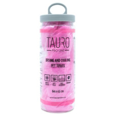 Tauro Pro Line Рушник для сушки та охолодження котів і собак, 64х43 см, рожевий