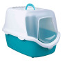 Туалет для кошек Trixie «Vico Open Top» закрытый, с фильтром и лопаткой 56х40x40 см (пластик, цвет: бирюзовый)