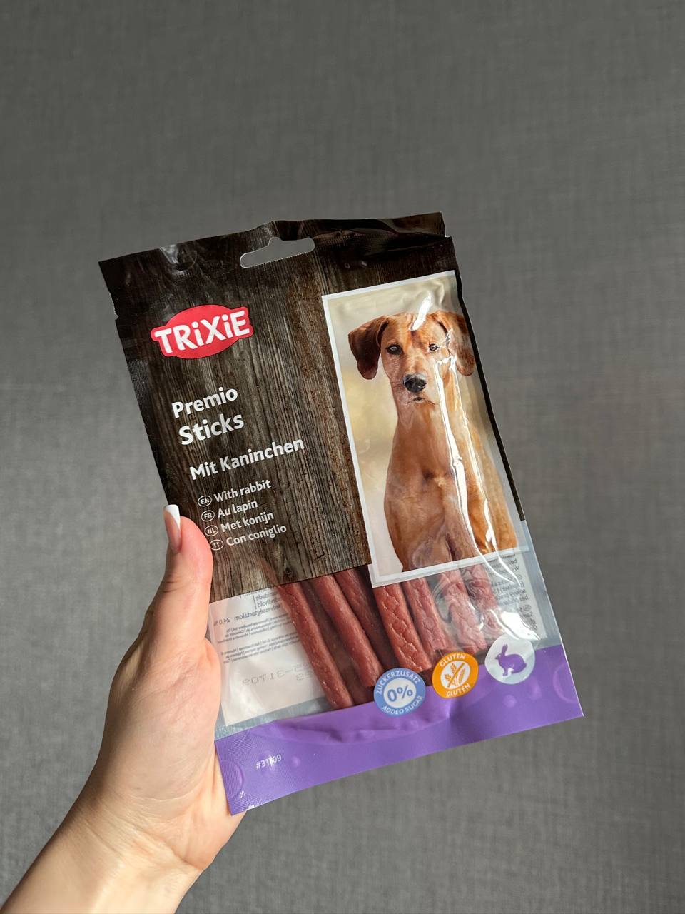 Лакомство для собак Trixie PREMIO Rabbit Sticks палочки с кроликом, 100 г Лакомство для собак Trixie PREMIO Rabbit Sticks палочки с кроликом, 100 г