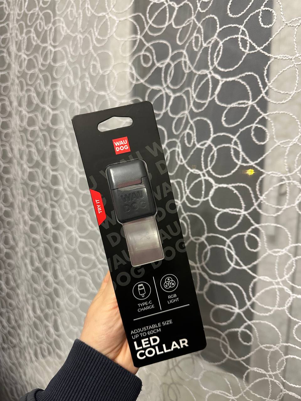 Ошейник для собак с подсветкой WAUDOG LED, регулируемый Ошейник для собак с подсветкой WAUDOG LED, регулируемый